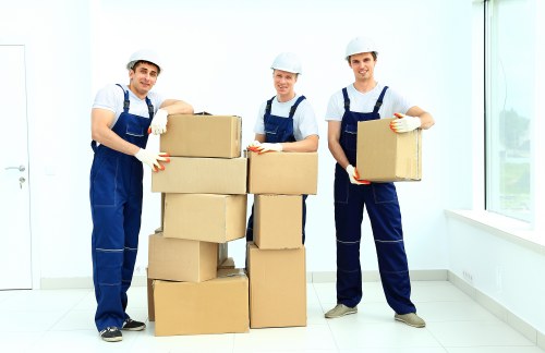 Commercial movers handling office equipment and desks in Kingston