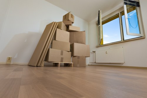 Furniture and boxes being transported by a Kingston van service