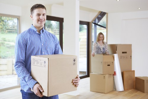 Removal van loading for a Kingston student house move