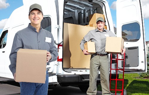 Packed boxes and household items prepared for same-day relocation