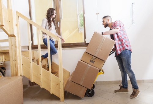 Professional removal van in Kingston prepared for careful loading