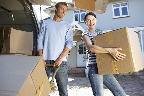 Packed household items prepared for local removal services in Kingston